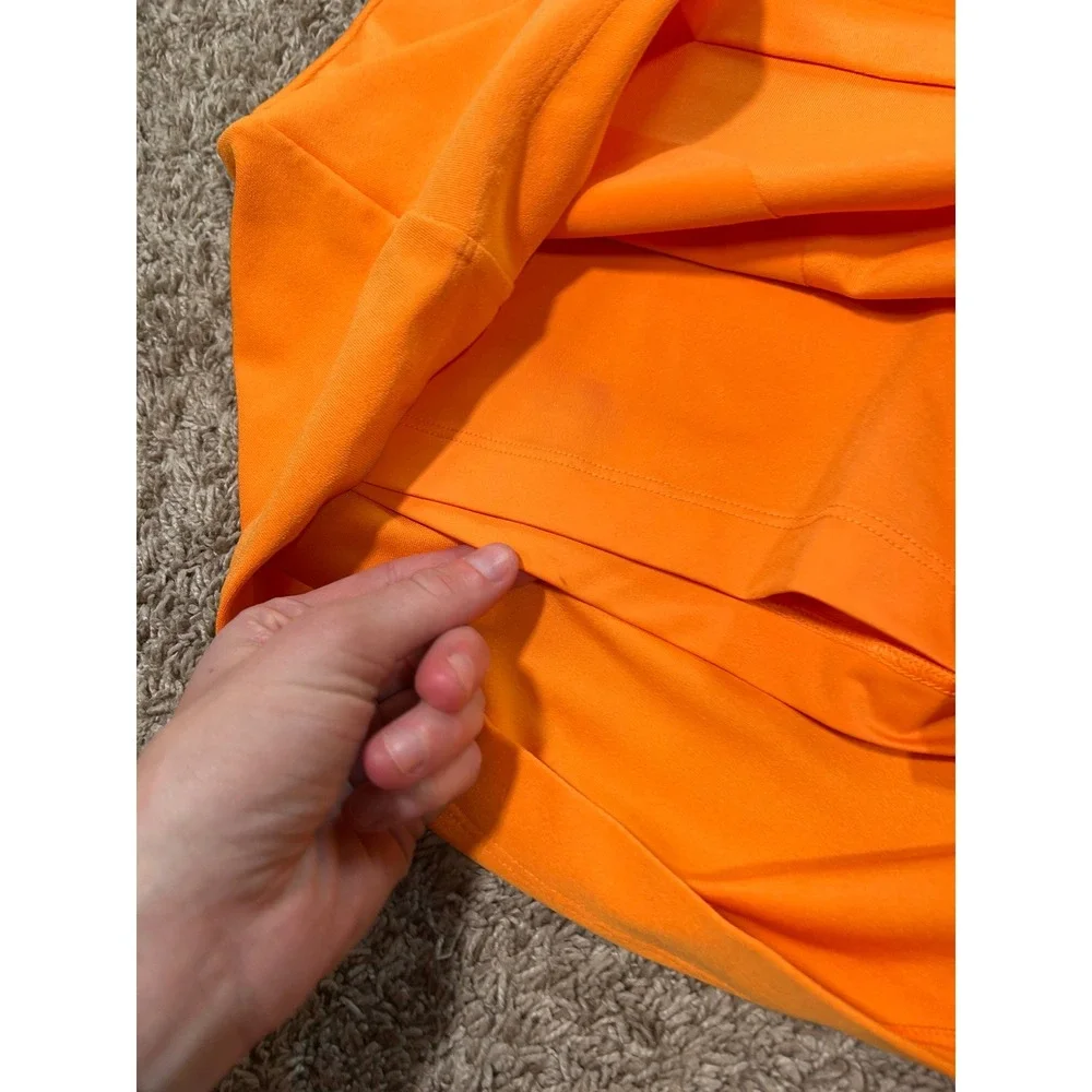 Nike Golf Tour Performance Orange Dri-FIT Skort Zipper Pockets Womens Large
